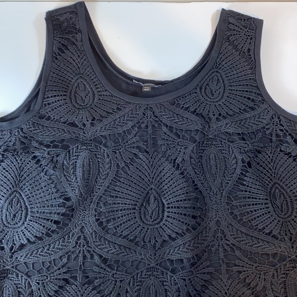 Lane Bryant Tops - Lane Bryant Black Crochet Lace Tank Size 18/20